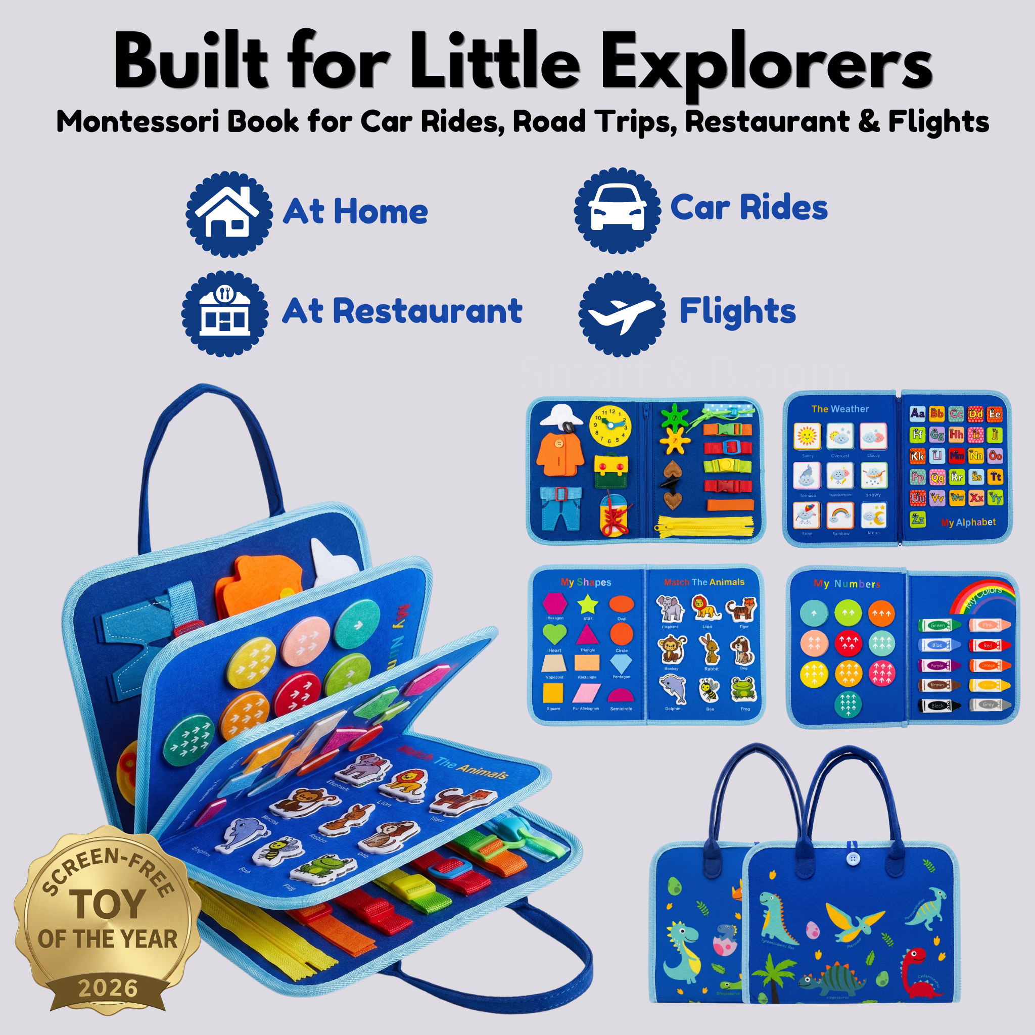 Smart & Bloom Montessori Busy Board