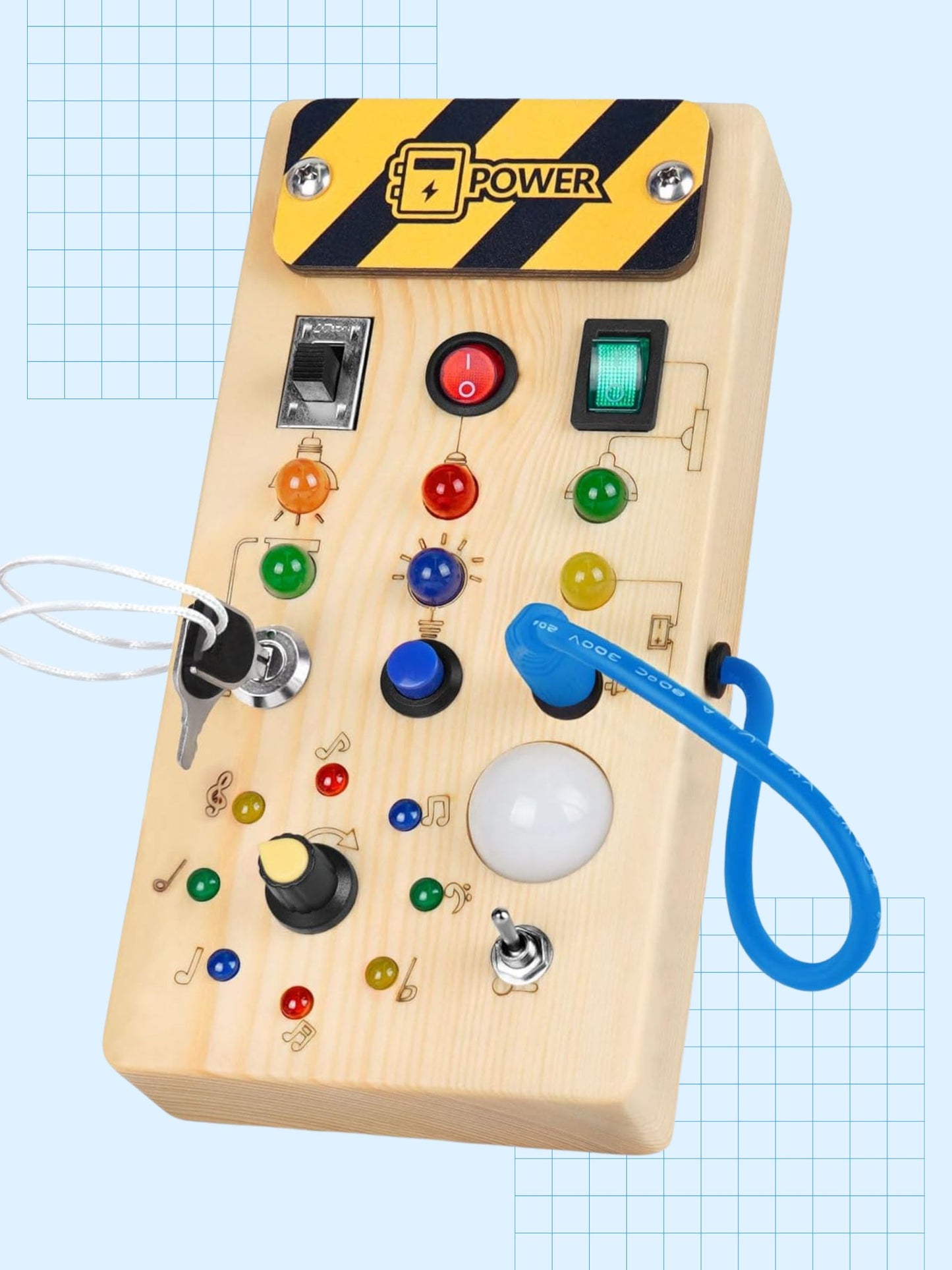Smart & Bloom Montessori Wooden Switch Board
